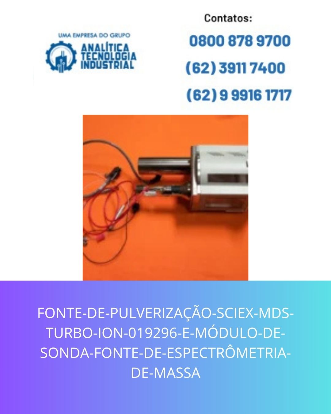 FONTE-DE-PULVERIZACAO-SCIEX-MDS-TURBO-ION-019296-E-MODULO-DE-SONDA-FONTE-DE-ESPECTROMETRIA-DE-MASSA