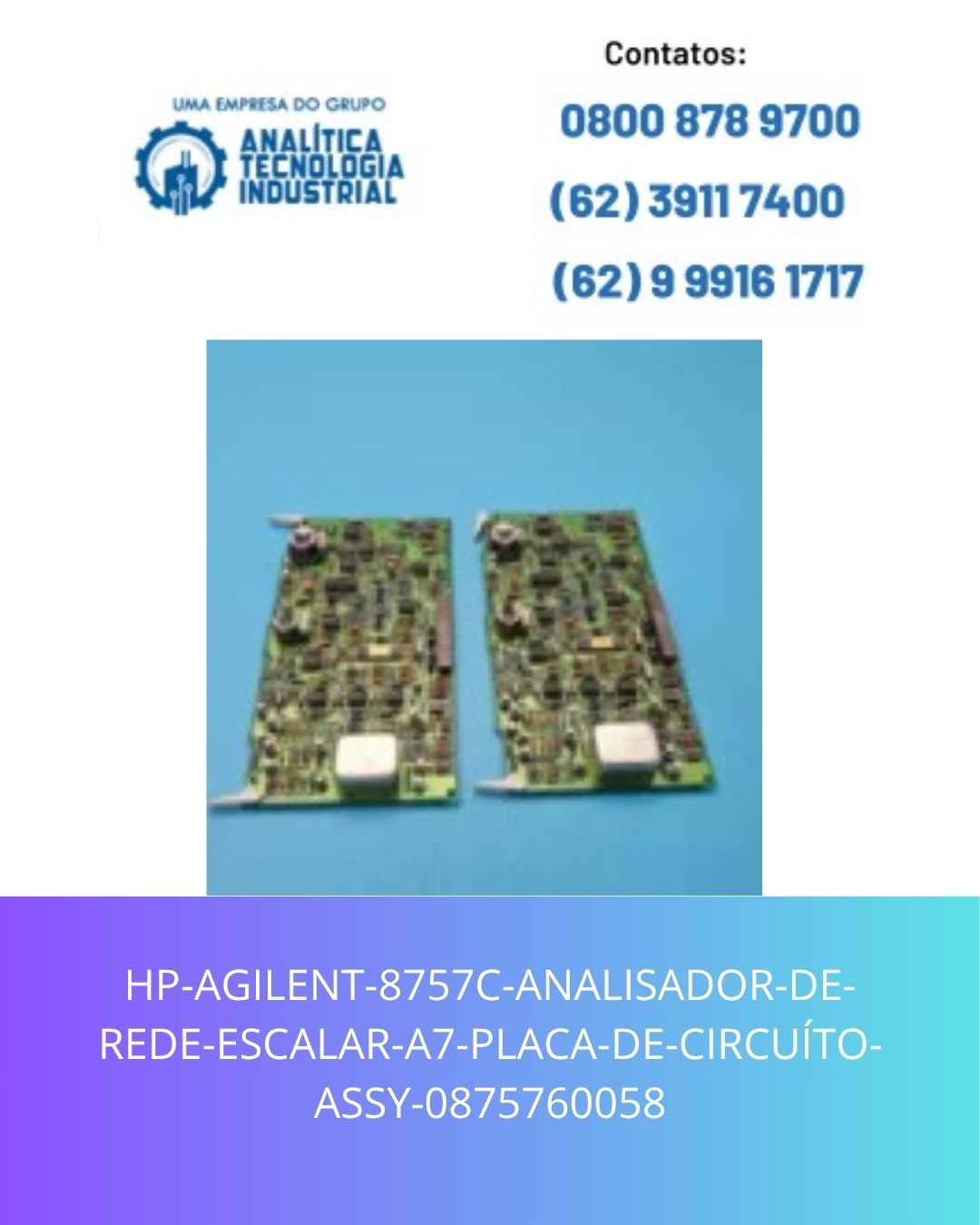 HP-AGILENT-8757C-ANALISADOR-DE-REDE-ESCALAR-A7-PLACA-DE-CIRCUITO-ASSY-0875760058