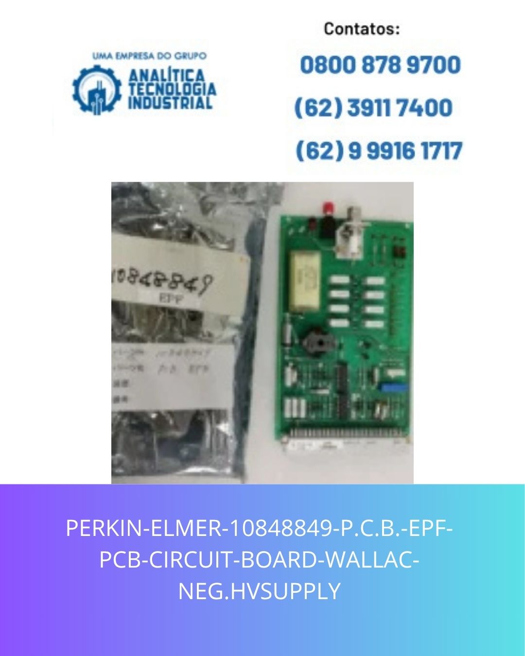 PERKIN-ELMER-10848849-P.C.B.-EPF-PCB-CIRCUIT-BOARD-WALLAC-NEG.HVSUPPLY