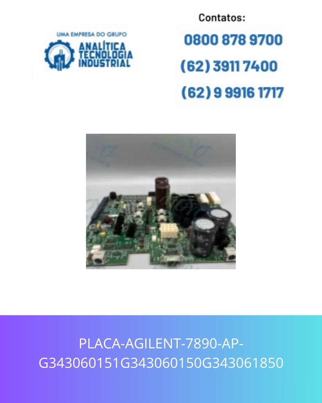 PLACA-AGILENT-7890-AP-G343060151G343060150G343061850