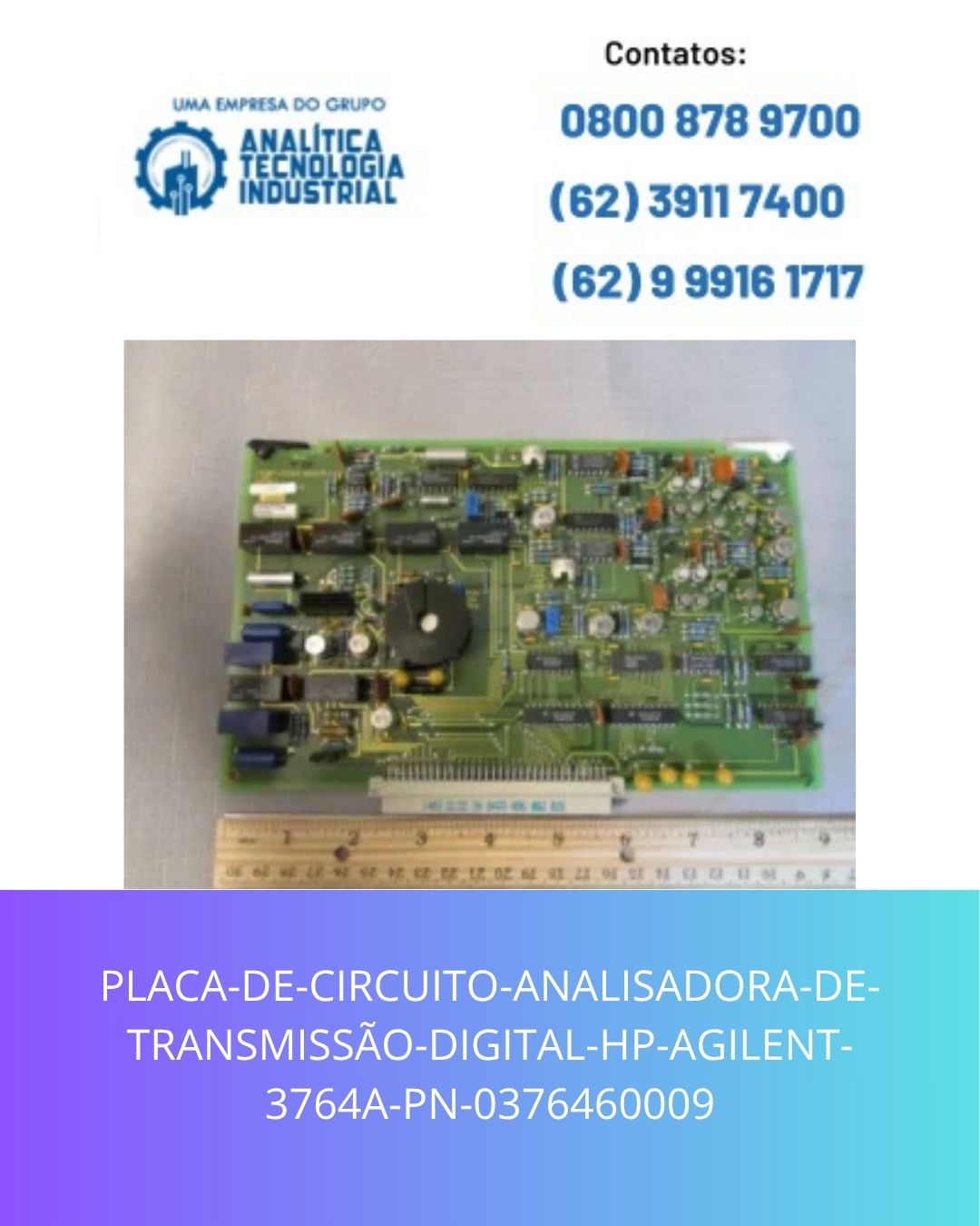 PLACA-DE-CIRCUITO-ANALISADORA-DE-TRANSMISSÃO-DIGITAL-HP-AGILENT-3764A-PN-0376460009