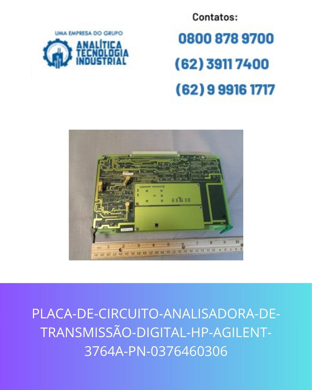 PLACA-DE-CIRCUITO-ANALISADORA-DE-TRANSMISSÃO-DIGITAL-HP-AGILENT-3764A-PN-0376460306