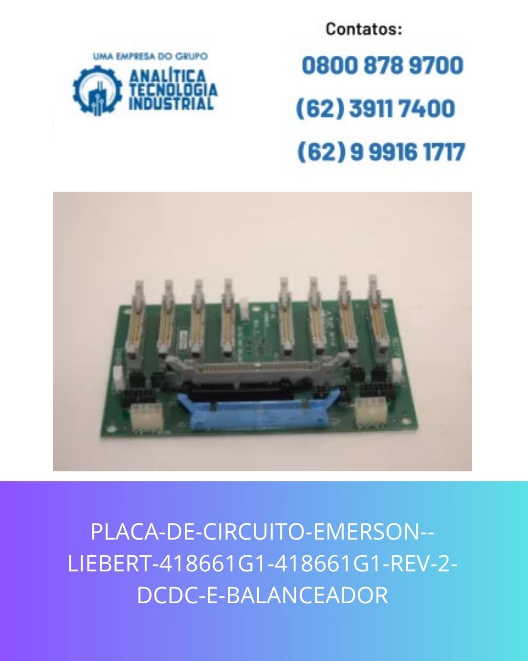 PLACA-DE-CIRCUITO-EMERSON--LIEBERT-418661G1-418661G1-REV-2-DCDC-E-BALANCEADOR