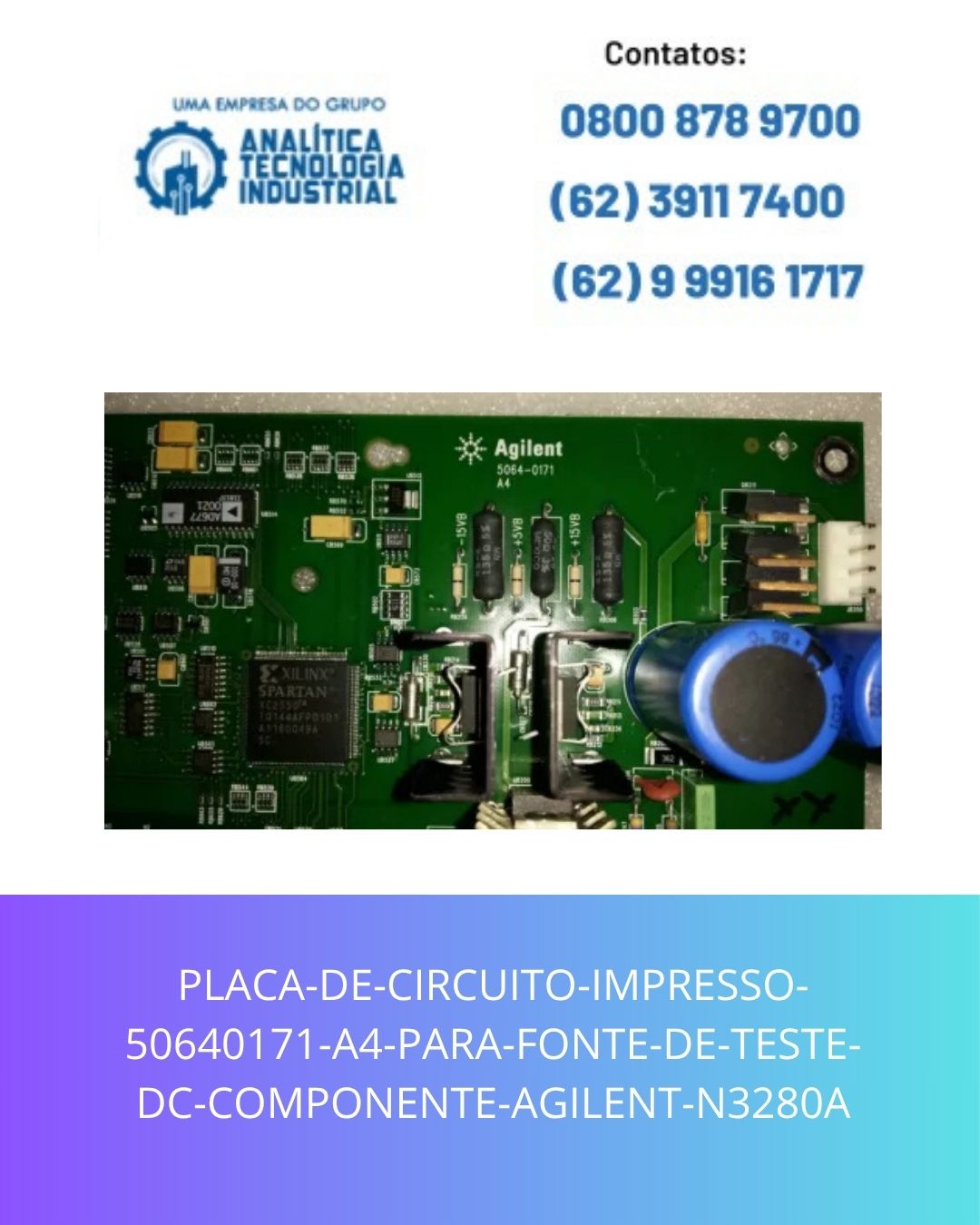 PLACA-DE-CIRCUITO-IMPRESSO-50640171-A4-PARA-FONTE-DE-TESTE-DC-COMPONENTE-AGILENT-N3280A
